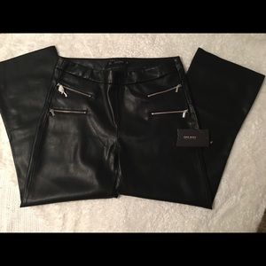 Zara faux leather cropped pants